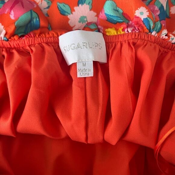 Sugarlips Waverly Floral Lizbeth Ruffle Back Tie Midi Dress - Picture 7 of 7